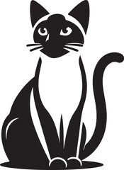 Fototapeta premium Cat Silhouette Vector Illustration. International Cat Day Silhouette Vector.