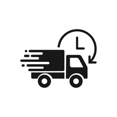 Fast delivery truck icon. Delivery truck sign and symbol. Shipping fast delivery icon