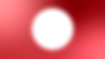 White glowing circle on a red gradient background with blank space for design decoration