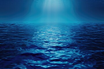 Blue Gradient. Abstract Illustration of Deep Water with Blur Background