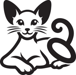 Obraz premium Cat Silhouette Vector Illustration. International Cat Day Silhouette Vector.