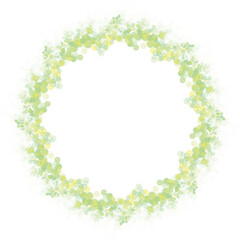 frame made of green leaves