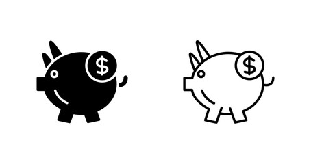 Piggy Saving Vector Icon