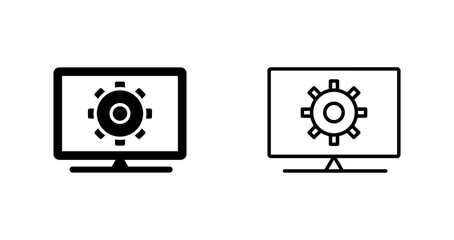 Computer Settings Vector Icon