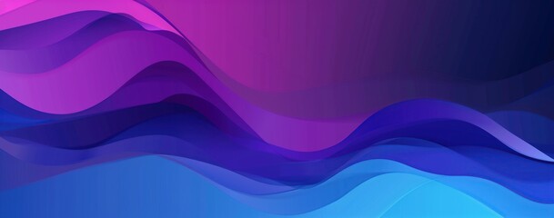 Obraz premium Abstract Waves in Shades of Blue and Purple