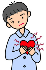 病気・疾患のイラスト - 心臓疾患・動悸・心不全・不整脈