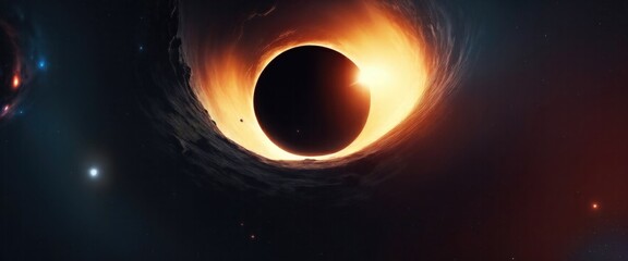 Naklejka premium black hole in the space