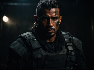 Obraz premium Dark Art Styled depiction of A Mercenary