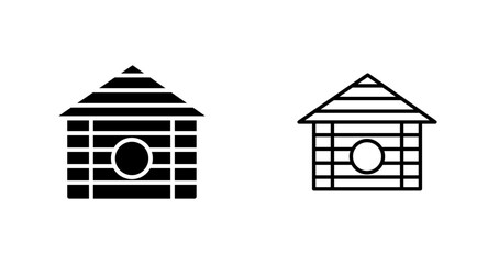 Wood Cabin Vector Icon