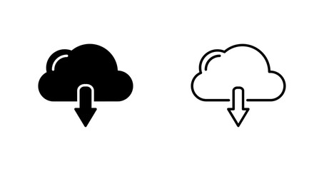 Cloud Download Vector Icon