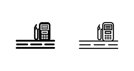 Fototapeta premium Gas Station Petrol Station Vector Icon