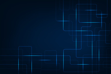 Abstract futurisit circuit board hi-tech technology with blue light background.