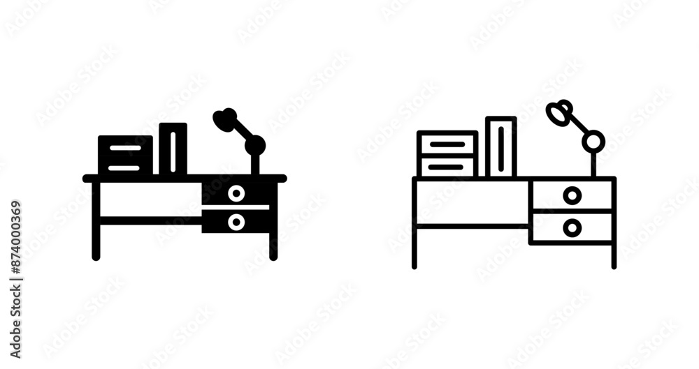 Poster desk vector icon