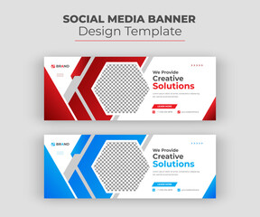 Corporate Business Facebook cover social media post and banner template