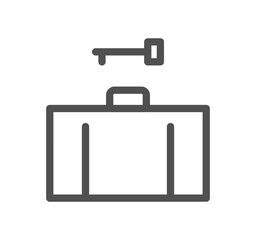 Baggage and travel icon outline and linear vector.	
