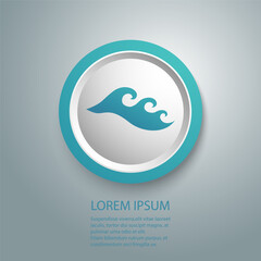 Water wave icon vector illustration design logo