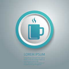 Tea cup simple icon. Vector illustration in flat