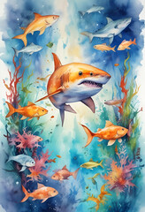 goldfish in aquarium