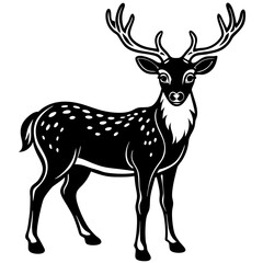 Deer silhouette vector illustration