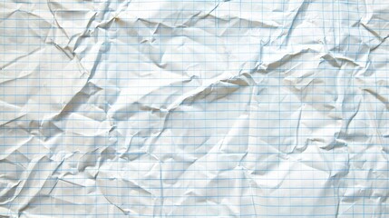 Fototapeta premium Texture background of crumpled lined notebook paper