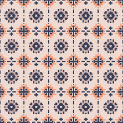 seamless pattern native asia fabric geometry style, vector illustration design