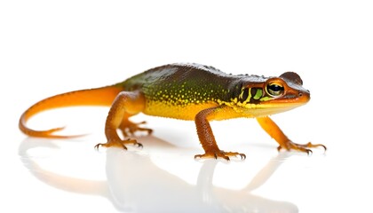 Obraz premium newt on white background, lizard isolated on white background