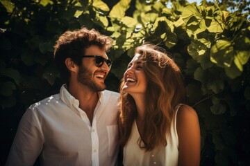 Laughing sunlight adult happy.