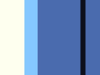 a blue and white color palette with a black border