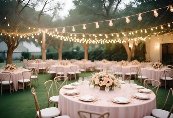 Obraz premium Elegant outdoor party. Elegant garden party