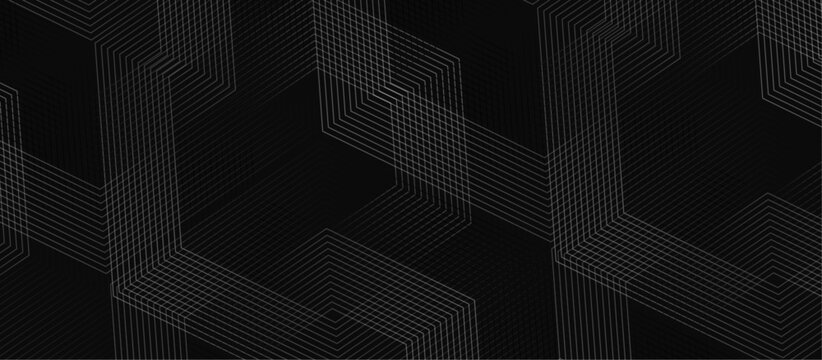 black hexonal geometric abstract transparent background. vector gradient gray line abstract pattern Transparent monochrome striped texture, seamless pattern, modern stylish texture.	