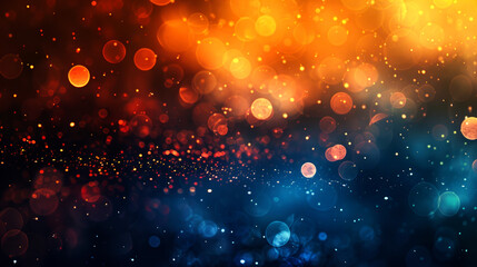 Obraz premium background abstract blurry with spark colored blue yellow and orange