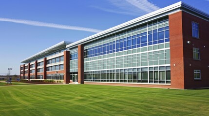 Fototapeta premium School building.View of typical American school building exterior