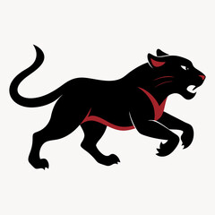 running panther vector  silhouette  