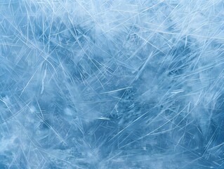 Ice frozen blue background, icy frost scratched texture, cold winter material