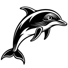 Dolphin vector silhouette 