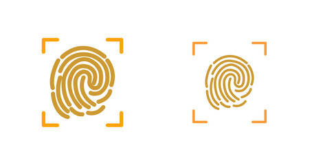 Fingerprint Lock Vector Icon