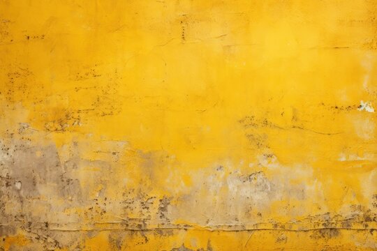 Concrete grunge wall yellow backgrounds deterioration.