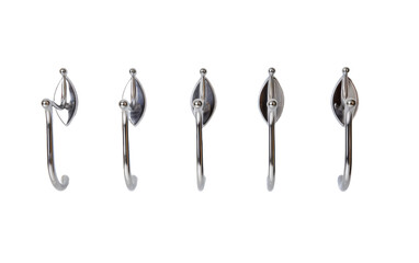 Metal wall hook isolated on transparent background