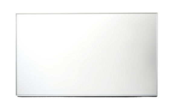 Full-length wall mirror isolated on transparent background