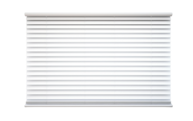 White window blinds isolated on transparent background