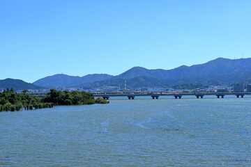 夏の琵琶湖の風景