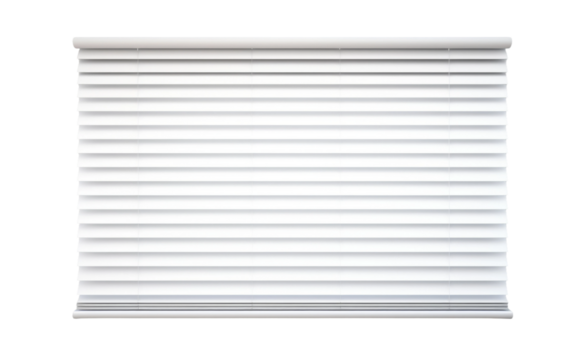 White window blinds isolated on transparent background