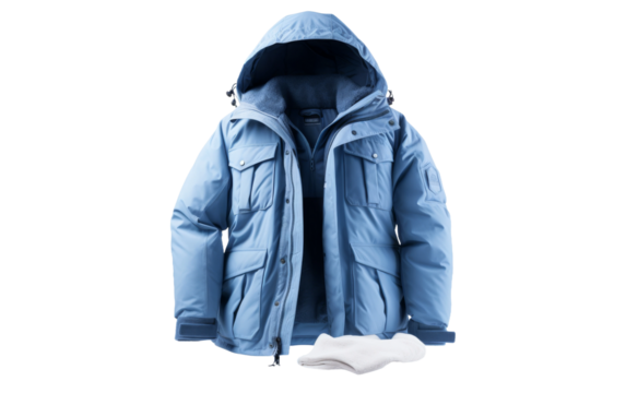 Winter jacket isolated on transparent background