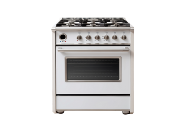 Kitchen stove with oven isolated on white background