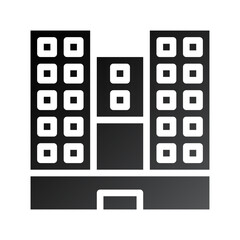 Building icon solid gradient black
