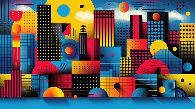 Craft a graphic illustration featuring optical illusions and playful elements, designed to captivate the viewer's attention. Illustration, Image, , Minimalism,