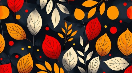Craft a graphic pattern featuring repetitive motifs and contrasting colors, ideal for bold and impactful visuals. Illustration, Image, , Minimalism,