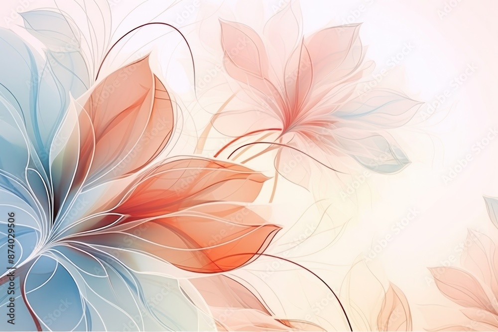 Sticker Flower backgrounds pattern line.