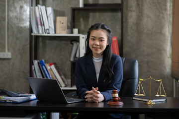 Businesswoman legal lawyer work at a law firm.