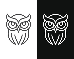 Minimalist Owl Vector Mascot for Logo or Icon